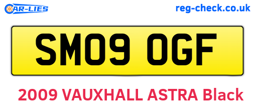 SM09OGF are the vehicle registration plates.