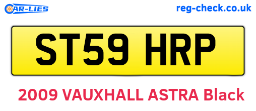 ST59HRP are the vehicle registration plates.