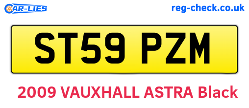 ST59PZM are the vehicle registration plates.