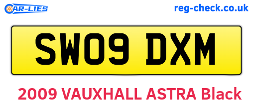 SW09DXM are the vehicle registration plates.