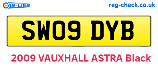 SW09DYB are the vehicle registration plates.