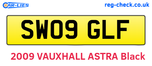 SW09GLF are the vehicle registration plates.