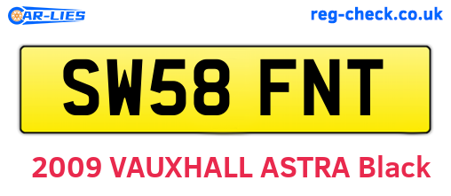SW58FNT are the vehicle registration plates.