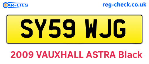 SY59WJG are the vehicle registration plates.