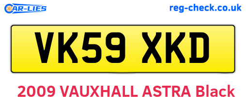 VK59XKD are the vehicle registration plates.
