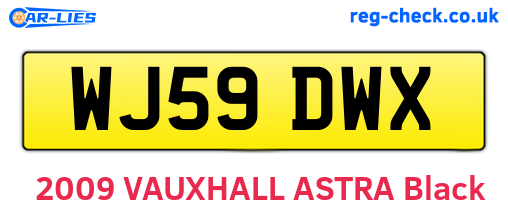WJ59DWX are the vehicle registration plates.