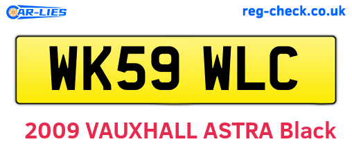 WK59WLC are the vehicle registration plates.
