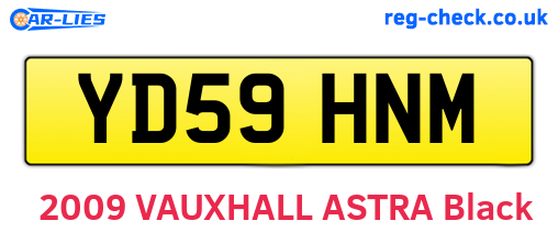 YD59HNM are the vehicle registration plates.