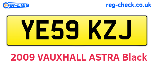 YE59KZJ are the vehicle registration plates.