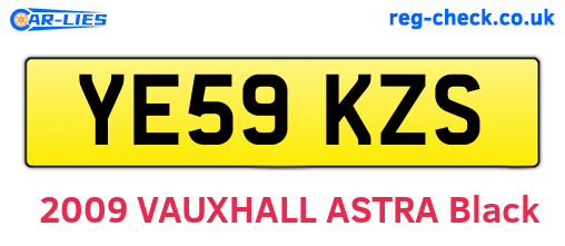 YE59KZS are the vehicle registration plates.