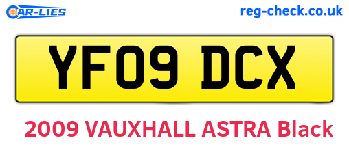 YF09DCX are the vehicle registration plates.