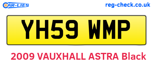 YH59WMP are the vehicle registration plates.