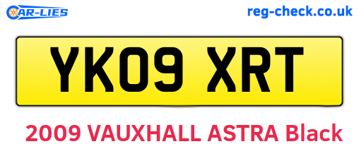 YK09XRT are the vehicle registration plates.