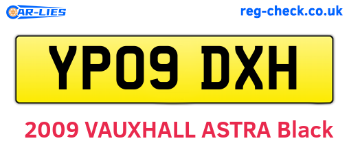 YP09DXH are the vehicle registration plates.