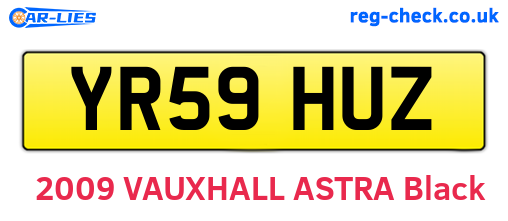 YR59HUZ are the vehicle registration plates.