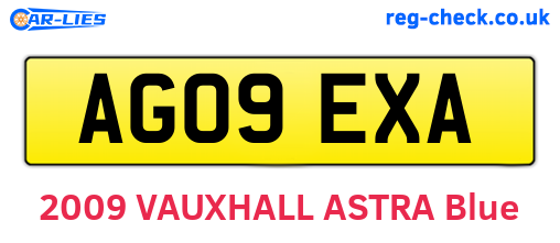 AG09EXA are the vehicle registration plates.