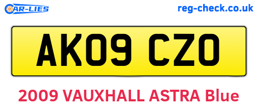 AK09CZO are the vehicle registration plates.