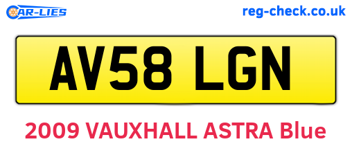 AV58LGN are the vehicle registration plates.
