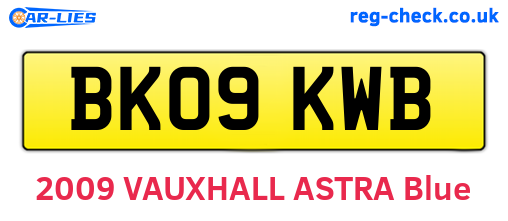 BK09KWB are the vehicle registration plates.