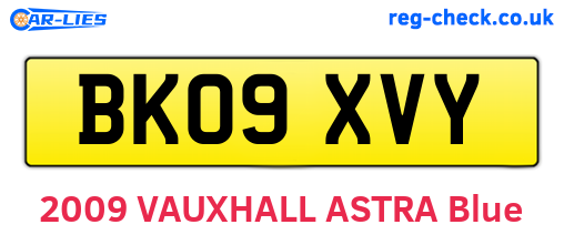 BK09XVY are the vehicle registration plates.