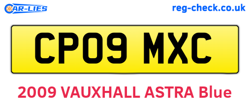 CP09MXC are the vehicle registration plates.