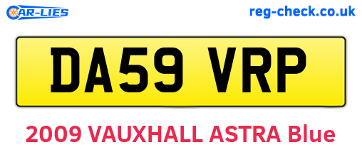 DA59VRP are the vehicle registration plates.
