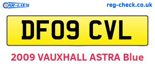 DF09CVL are the vehicle registration plates.