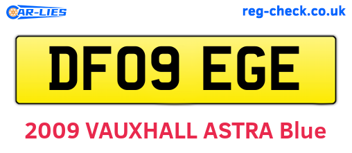 DF09EGE are the vehicle registration plates.