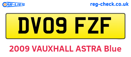 DV09FZF are the vehicle registration plates.