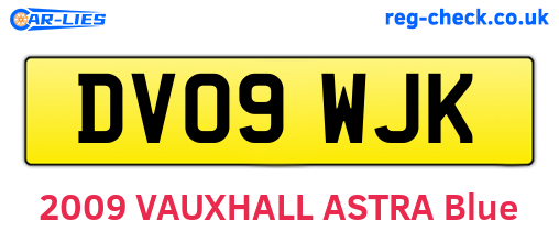 DV09WJK are the vehicle registration plates.