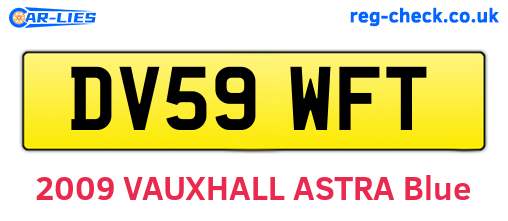 DV59WFT are the vehicle registration plates.