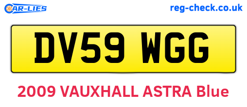 DV59WGG are the vehicle registration plates.