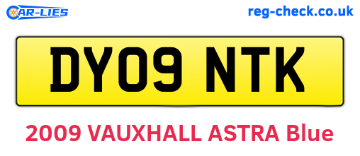 DY09NTK are the vehicle registration plates.