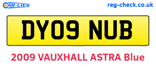 DY09NUB are the vehicle registration plates.
