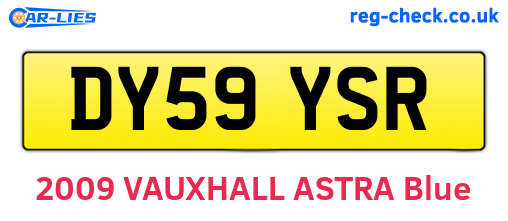 DY59YSR are the vehicle registration plates.