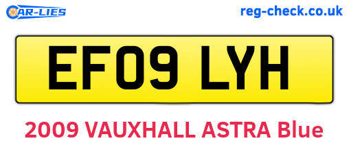 EF09LYH are the vehicle registration plates.