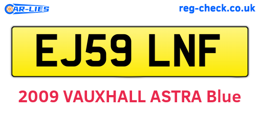 EJ59LNF are the vehicle registration plates.