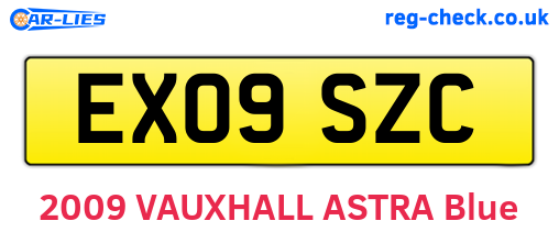 EX09SZC are the vehicle registration plates.
