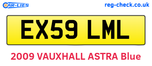 EX59LML are the vehicle registration plates.