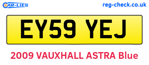EY59YEJ are the vehicle registration plates.