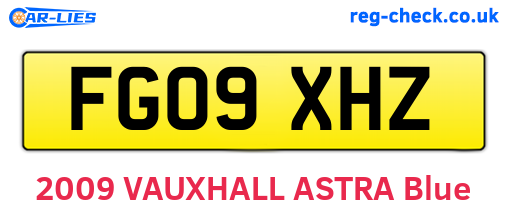 FG09XHZ are the vehicle registration plates.