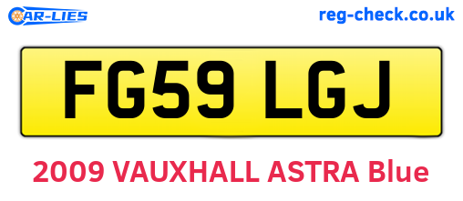 FG59LGJ are the vehicle registration plates.