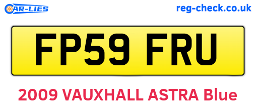 FP59FRU are the vehicle registration plates.