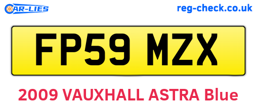 FP59MZX are the vehicle registration plates.