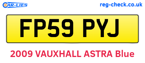 FP59PYJ are the vehicle registration plates.