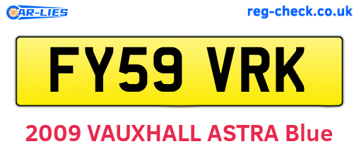FY59VRK are the vehicle registration plates.