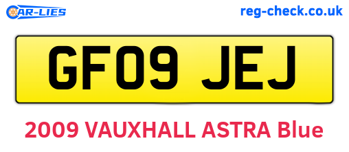 GF09JEJ are the vehicle registration plates.