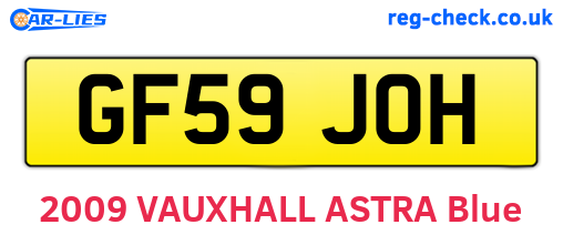 GF59JOH are the vehicle registration plates.