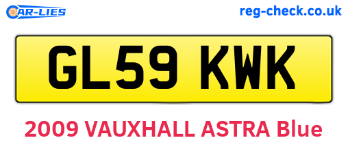 GL59KWK are the vehicle registration plates.