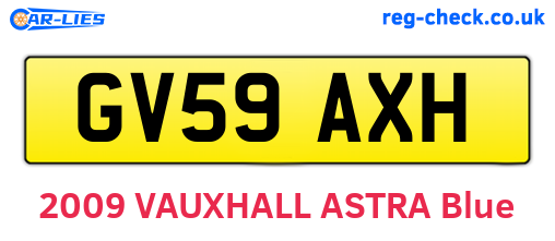 GV59AXH are the vehicle registration plates.